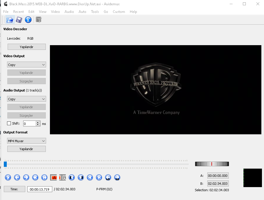 Avidemux - Video Edit Programı - Video Editör - webirinci.com