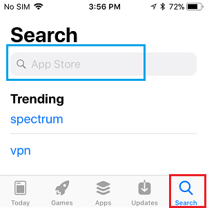 search bar in app store on iphone 1
